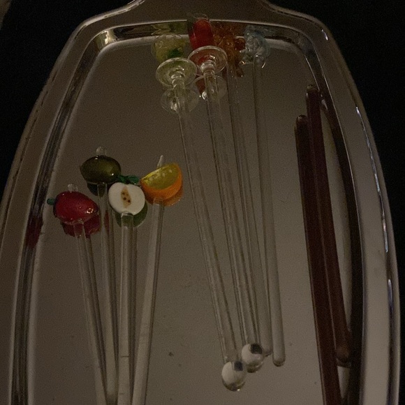 Various Glass drink stirrers and spears 10 Vintage - excellent condition - Picture 15 of 16